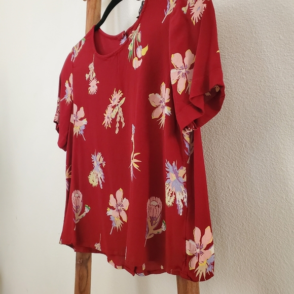 Madewell Bird Of Paradise Button Back Cropped Shirt - Picture 6 of 12